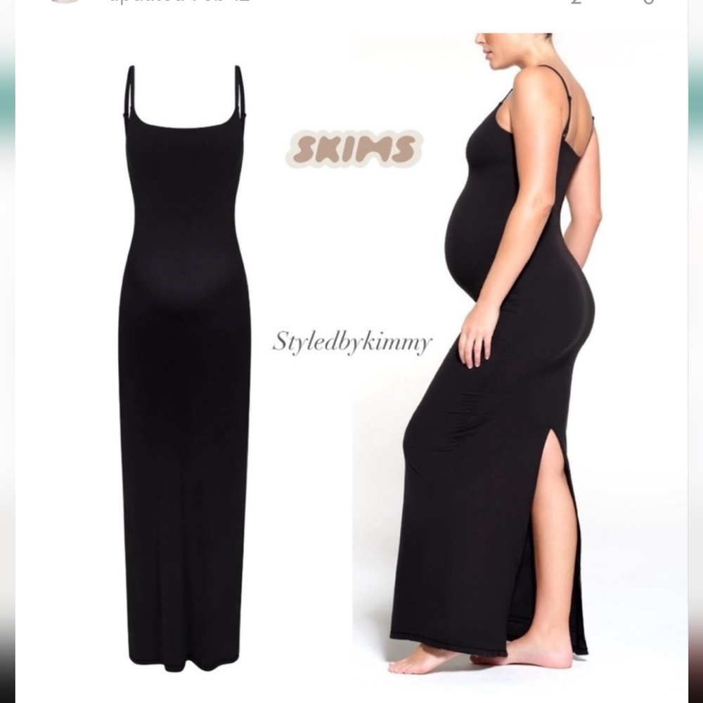 SKIMS FITS EVERYBODY MATERNITY LONG SLIP DRESS M Medium NWT NEW
